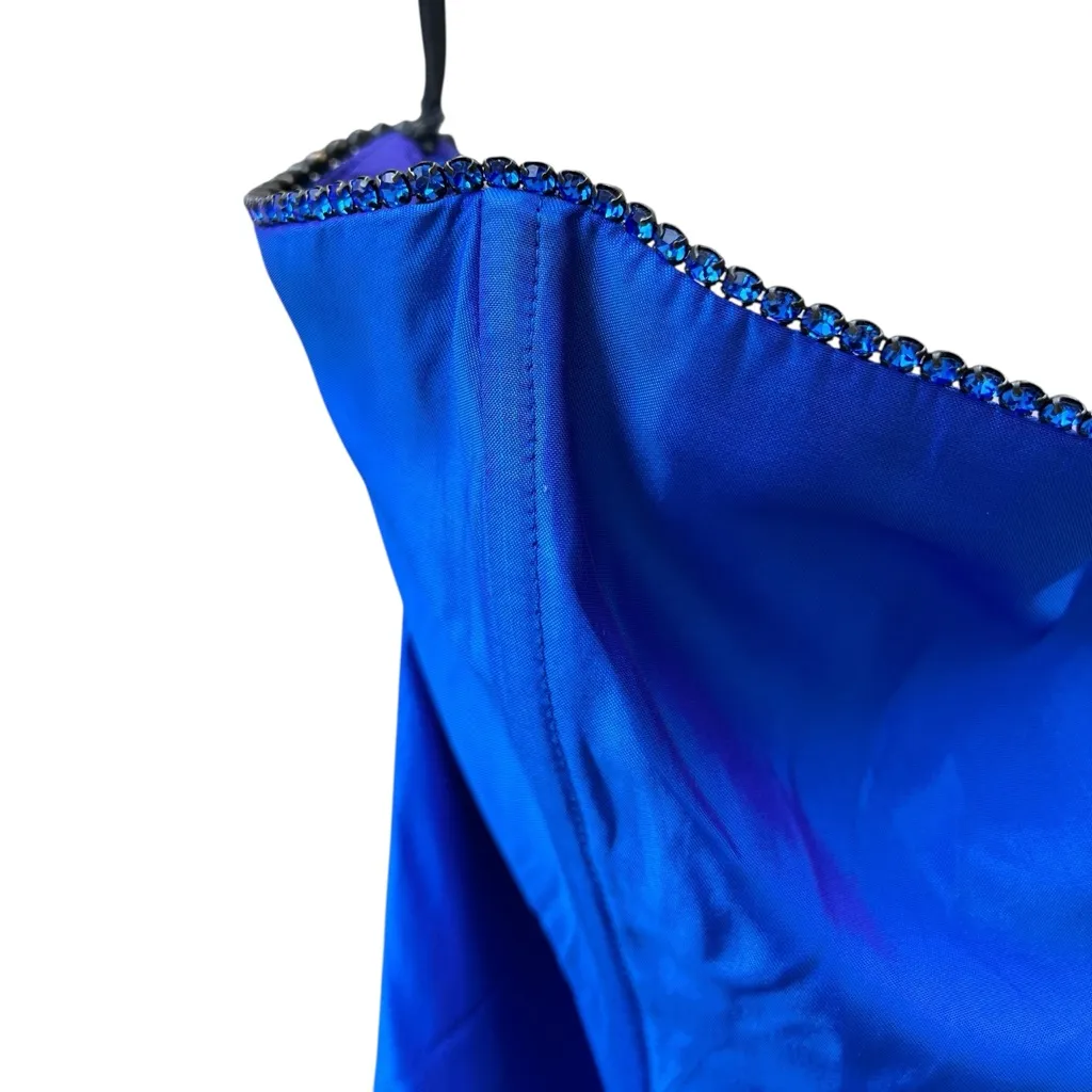 Gunne Sax‎ Jessica McClintock Blue Strapless Prom Gown Vintage Y2k Formal Dress - Image 7