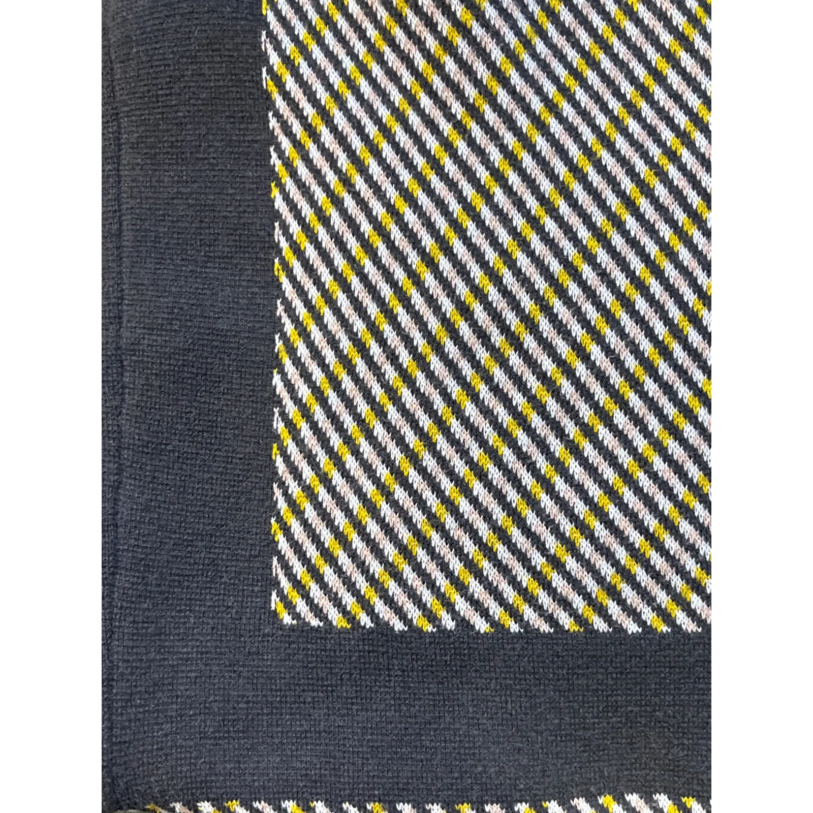 Boden Cotton Blend Sweater Knit Dress Yellow Black Check Short Sleeve Size 8R Gray - Image 12