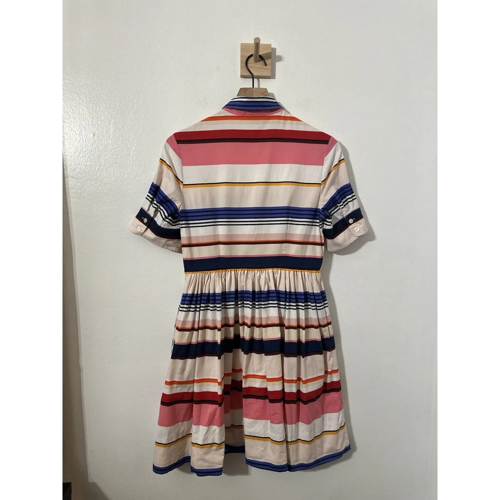 Kate Spade Live Colorfully Womens Striped Dress Button Up Pockets  Flaws Sz 2 - Image 6