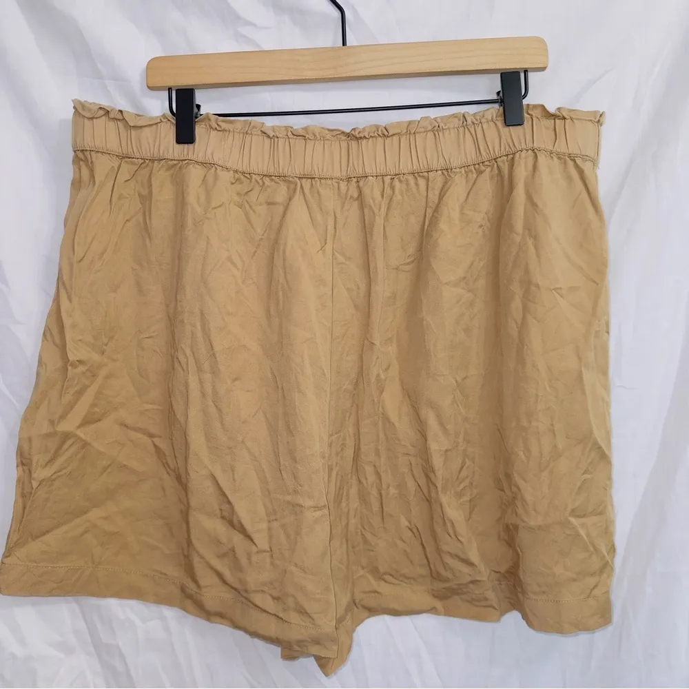 Lucky Brand Brown High Waisted Elastic Waistband Stretchy Casual Shorts size XL - Image 5