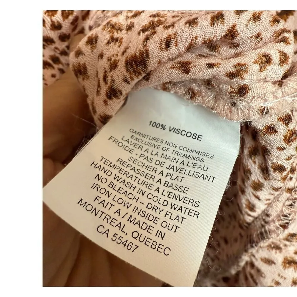 Melissa Nepton Kamilia Mini Dress in Animal Blush Sz. S Pink - Image 4