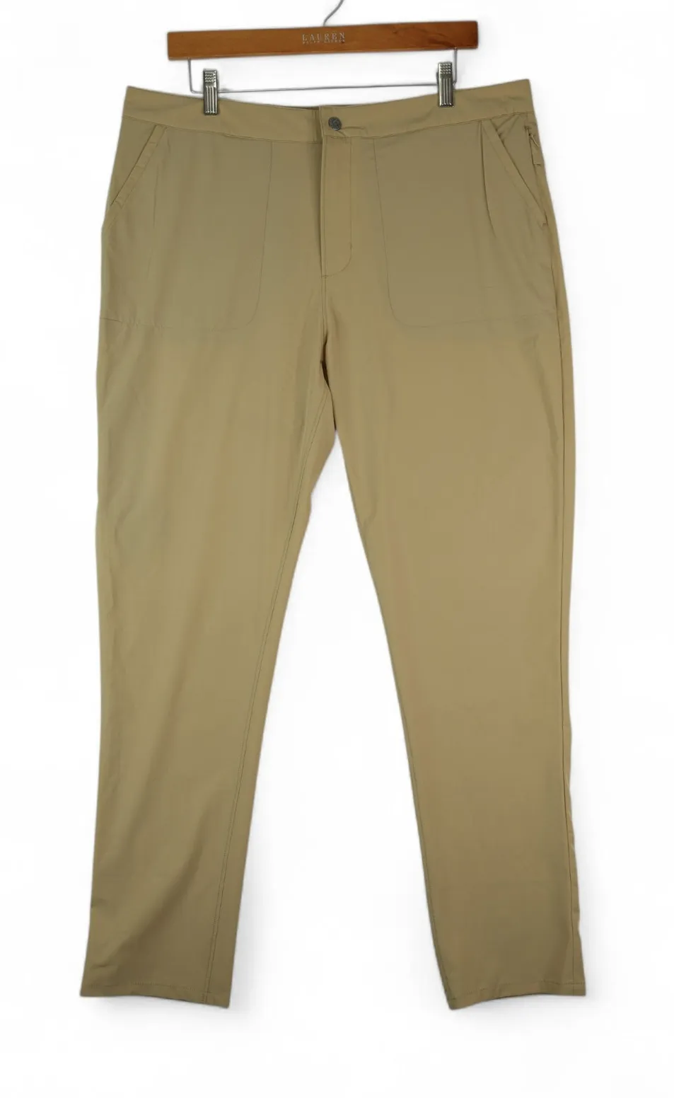 Mountain Khakis Trail Pants Womens 16 Khaki Nylon Hiking Utility Gorpcore Travel Tan - Image 1