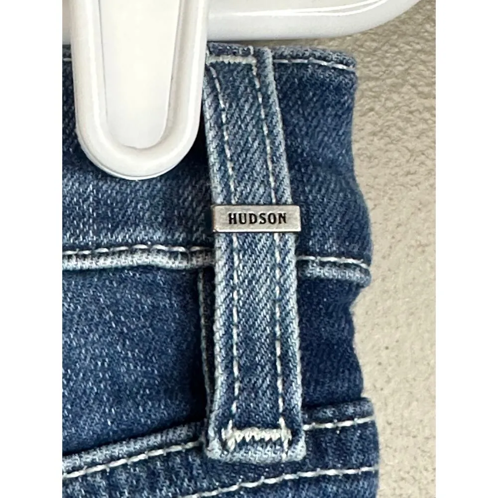 Hudson Los Angeles Skinny Fit Medium Wash Denim Raw Hem Blue Jeans Size 29 - Image 6