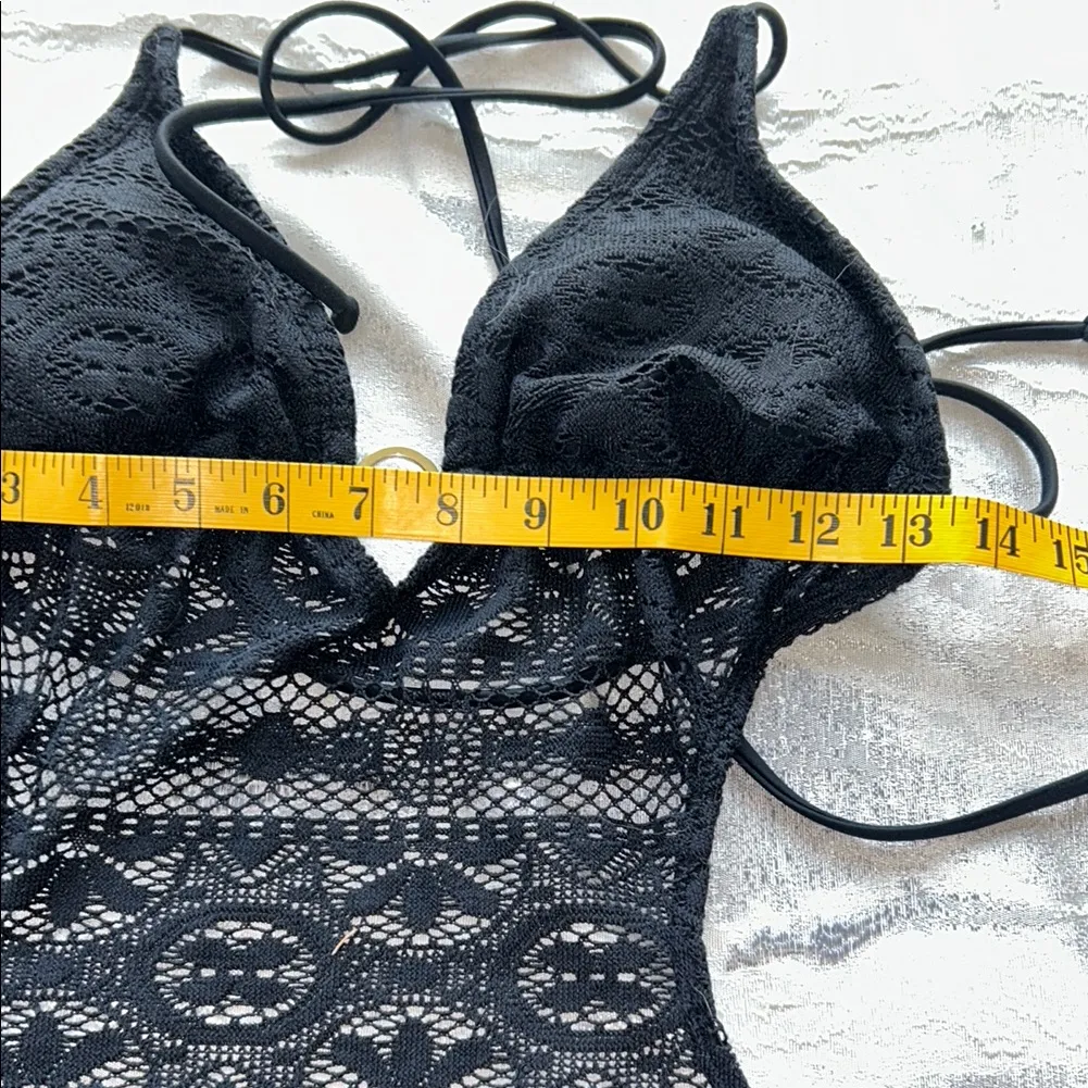 Xhilaration Black Lace One Piece Swimsuit - Image 6