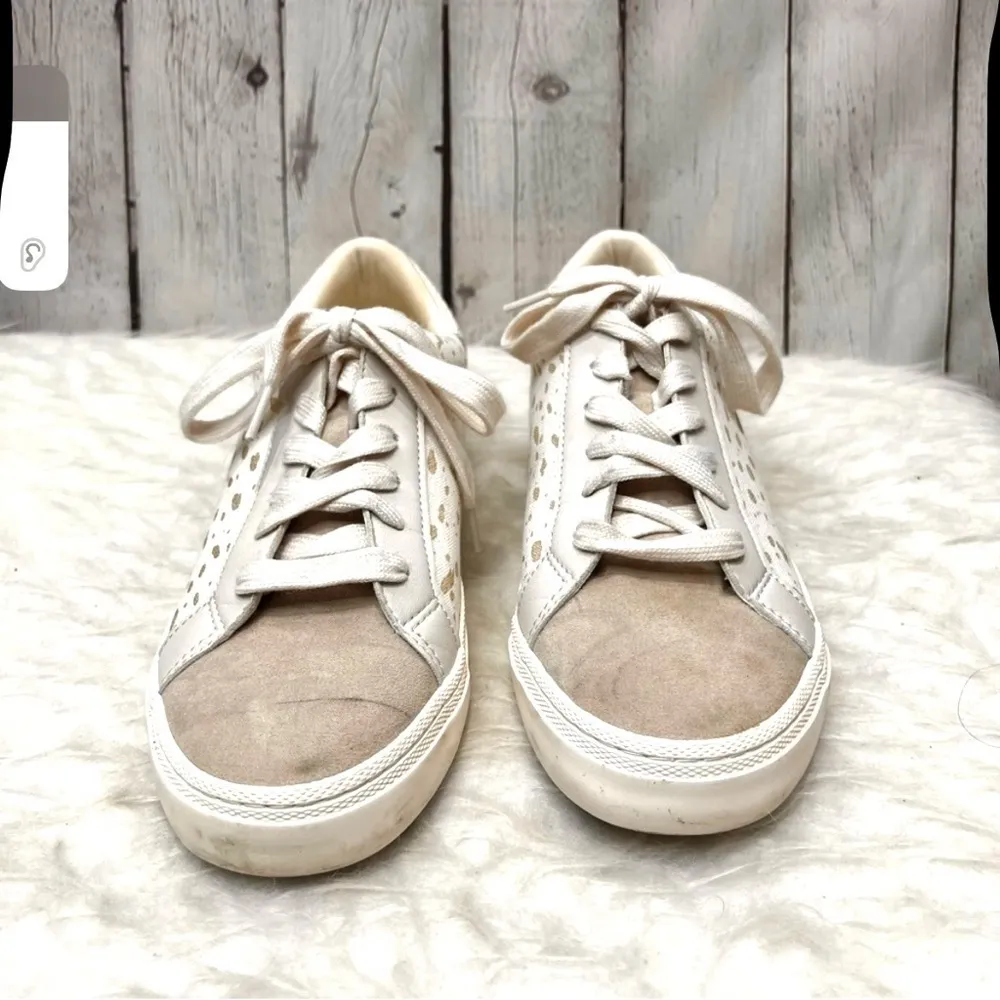 A New Day Madison White Animal Print Faux Suede Sneakers 9.5 - Image 3