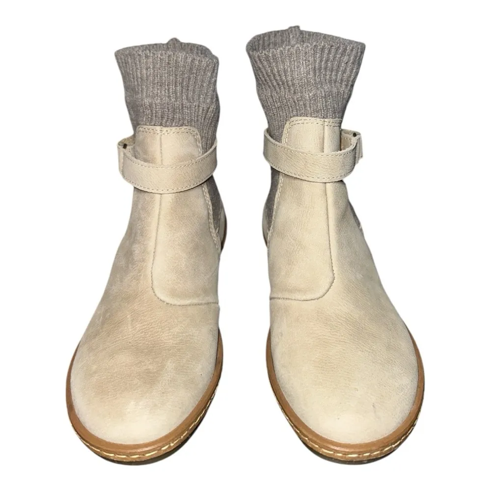 El Naturalista women's Coral N5318 Beige Ankle Boots W/ Knit Cuff size EU 38 Tan - Image 5