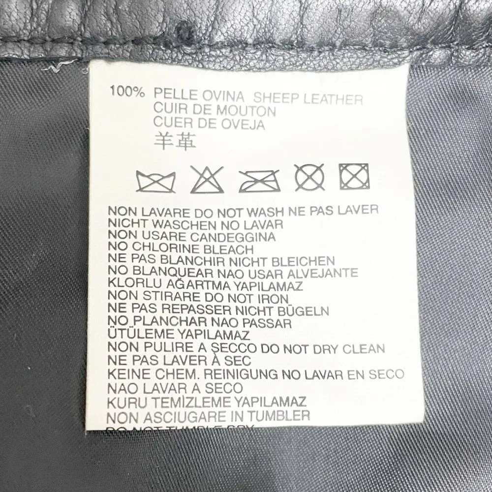 Diesel Vintage Y2K Black Leather Pants Studded Designer Biker Moto Size 29 | 8 - Image 15