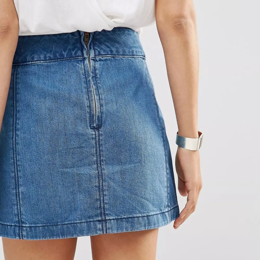 Free People Zip To It Denim Mini Skirt - Image 3