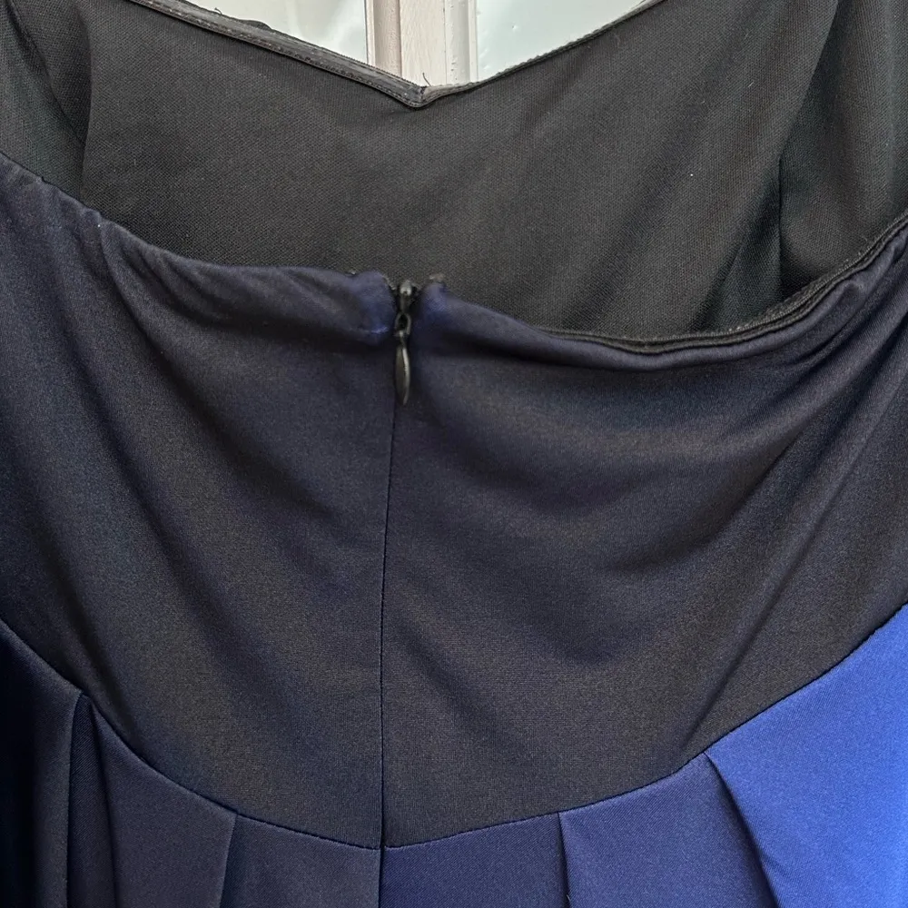 Vintage Xscape Joanna Chen Royal Ombre Cocktail Strapless Dress Y2K Size 14 L XL - Image 4