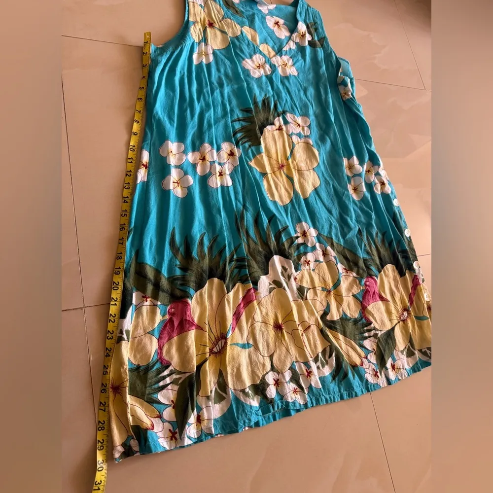 Soft Surroundings Flourish Multi Painterly Floral Sleeveless midi Dress blue - Image 9