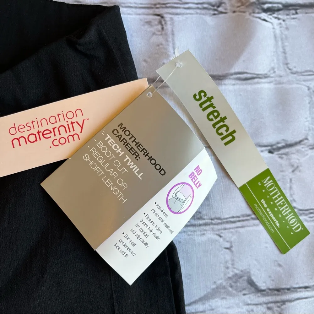 Motherhood Career PS Small Brand New With Tags Black Tech Bootcut Stretch Size undefined - Image 3