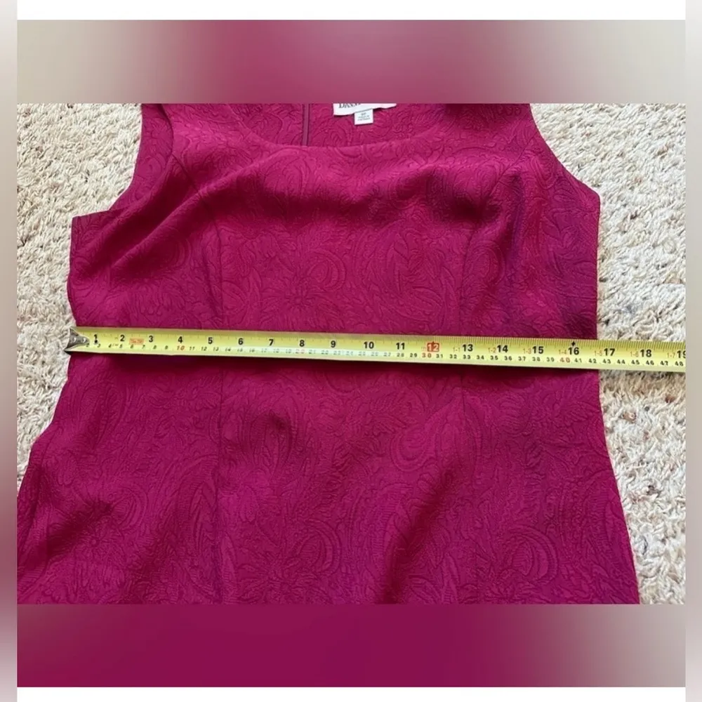 Danny Nicole Floral Jacquard Ruffle Jacket & Sheath Dress Suit Set Sz 8p - Image 9