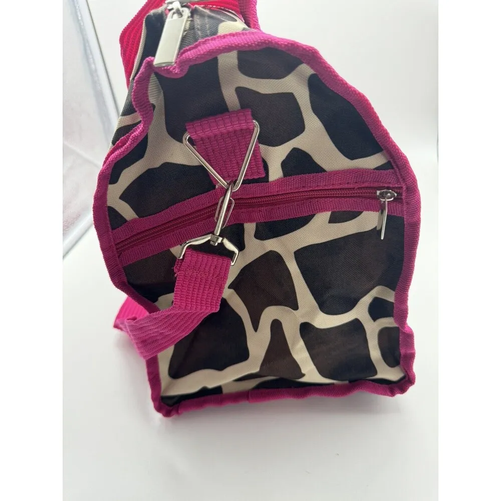 J Garden Giraffe Peace Print 19 in Long Lightweight Overnight Duffel Bag - Image 8