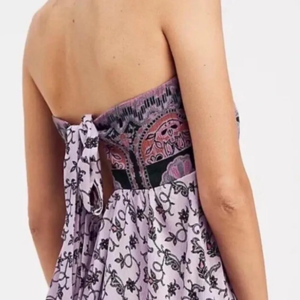 Free People Purple‎ Smocked Tie Front Jumpsuit - Image 2