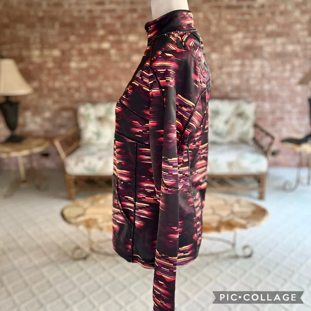 Fila Black Multi Space Dye Pullover Athletic Quarter Zip Jacket M - Image 8