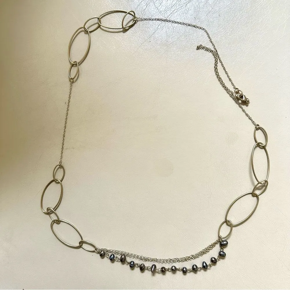 Gold tone freshwater Pearl necklace - Image 3