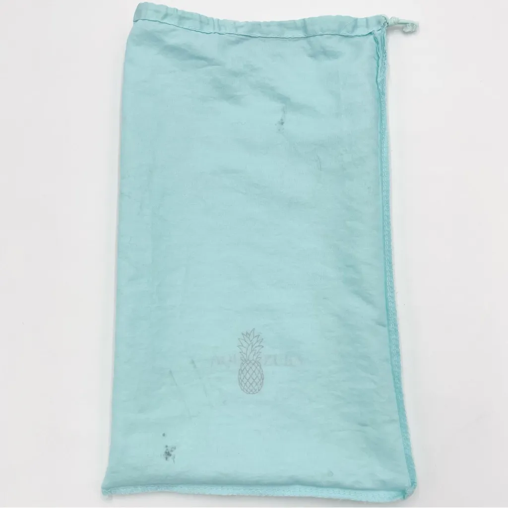Aquazzura Dust Cover Bag Light Blue Travel Storage Drawstring 8.5x14.5 Pineapple - Image 12