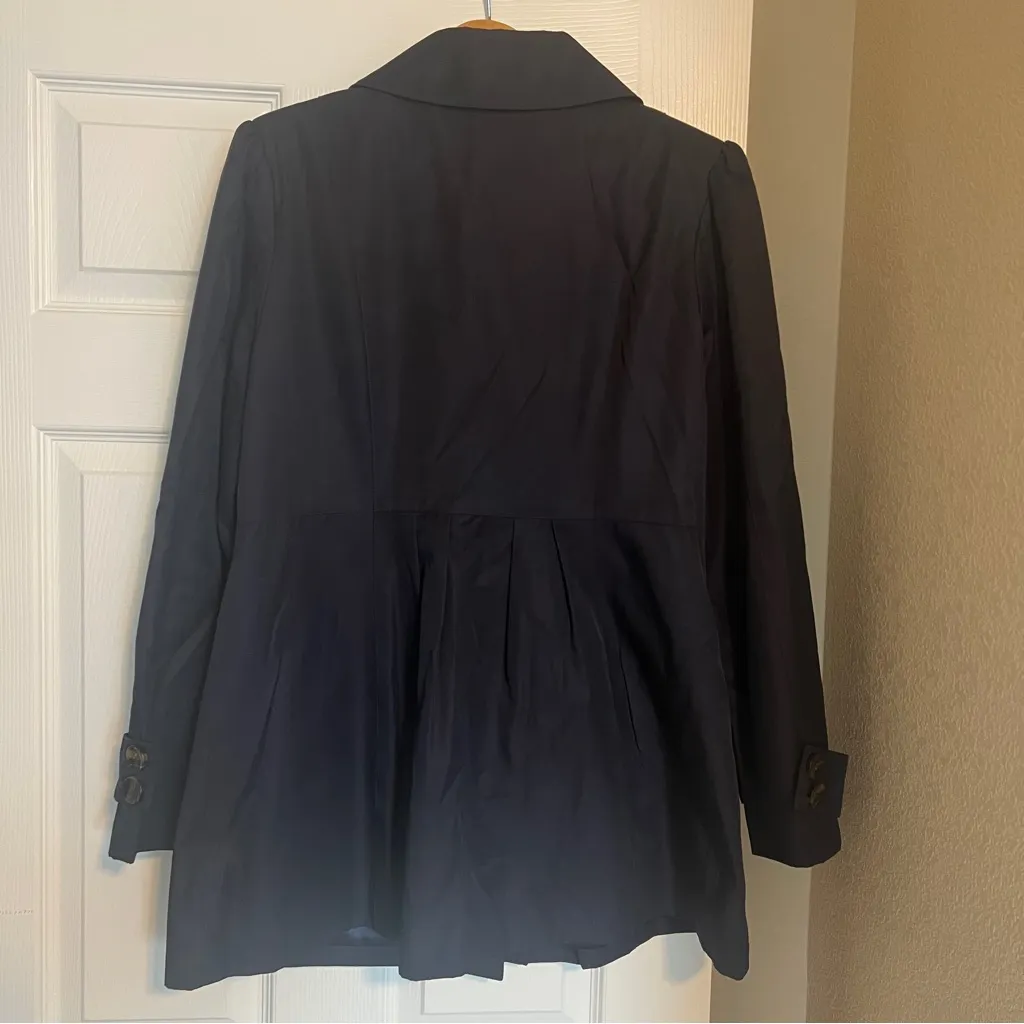 NWT Weatherproof Garment Co Trench Coat Rain Size Large Navy Blue Classic - Image 2