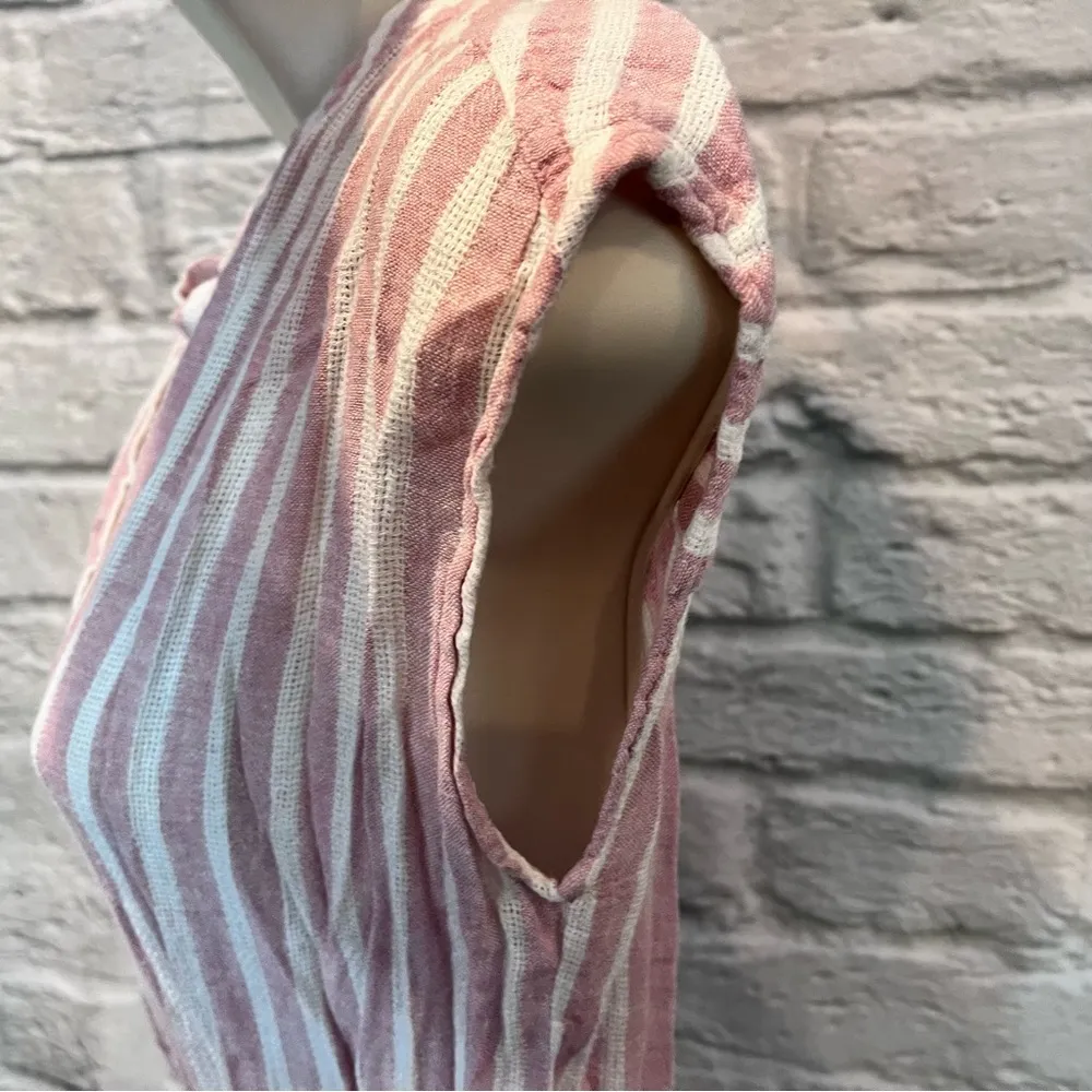 Rails Angelina Rose Stripe - Women’s XS Linen Blend Cap Sleeve Mini Dress - Image 6