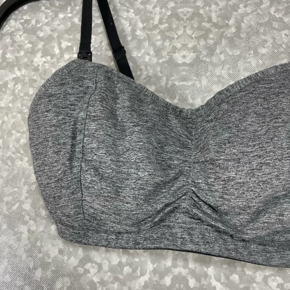 Motherhood Gray Cinched Pullover Wireless Nursing Bra - Size Small - Adjustable - Image 3