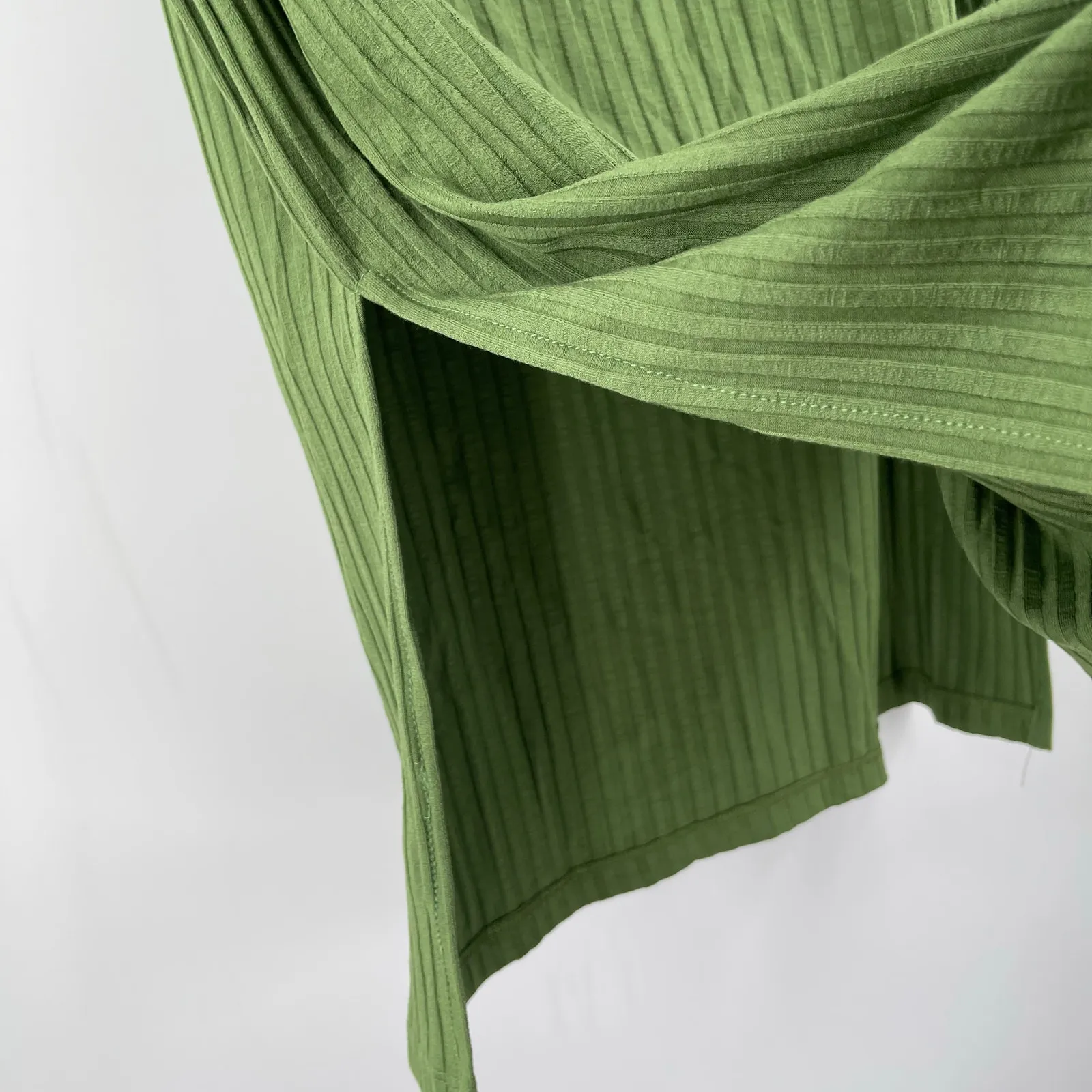 AMOUR VERT Skirt Size Medium Zio Ribbed Green Rib Stretch Foldover Waist NWT - Image 11