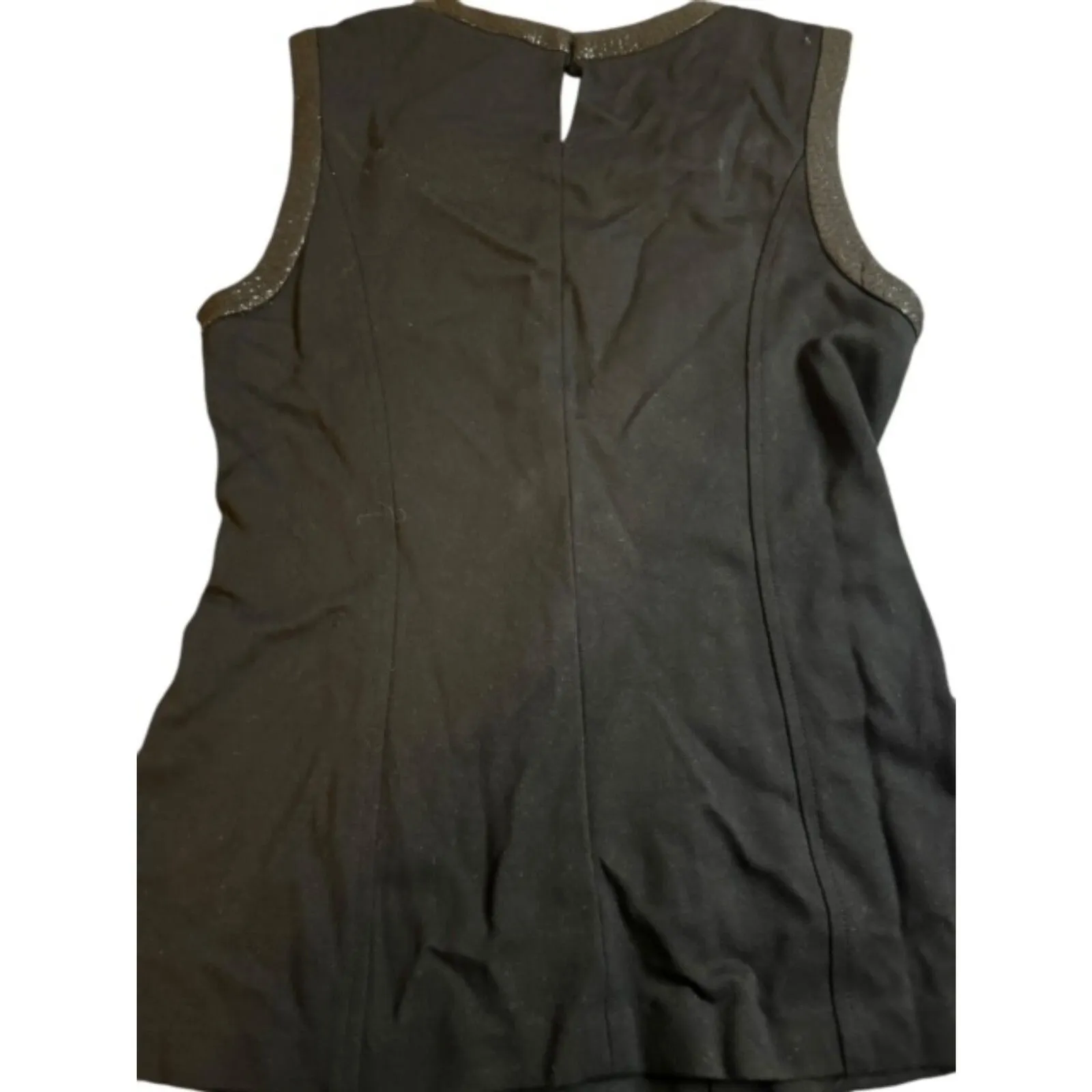 Yoana Baraschi Sexy Womens Black Zip Fitted Tank Top  Size XS - Image 4