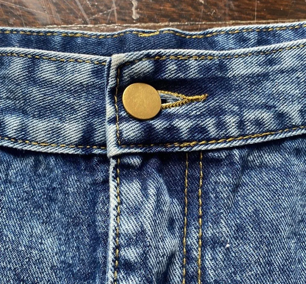 High Waisted Blue Jean Shorts - Image 6