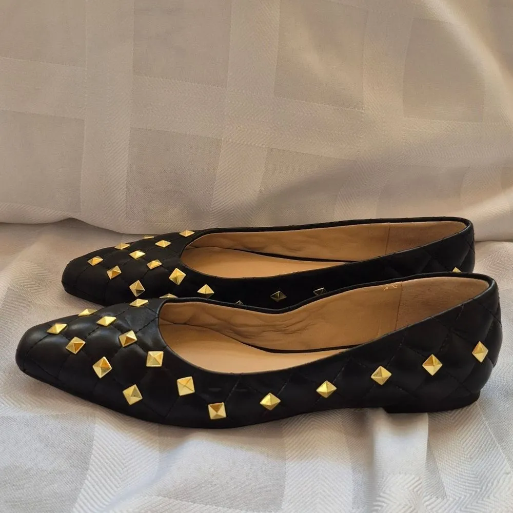 NWOB Zac Posen Leather Flats Black Size 6 - Image 6