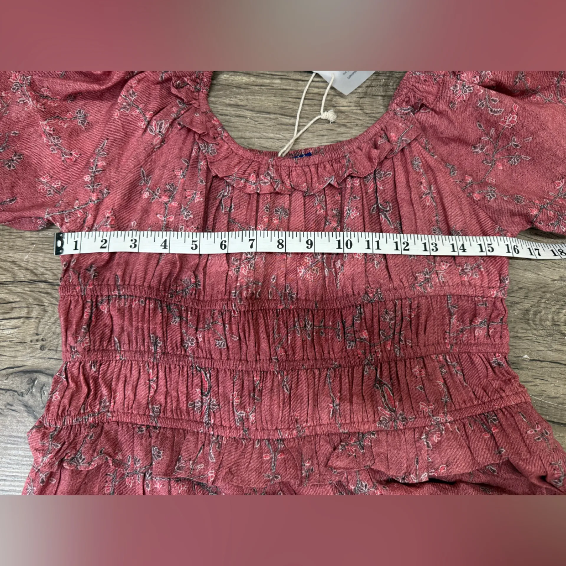 Ro’s‎ Garden Percy Woven Baltistan Print Ruffle Trim Square Neck Maxi Dress - Image 5