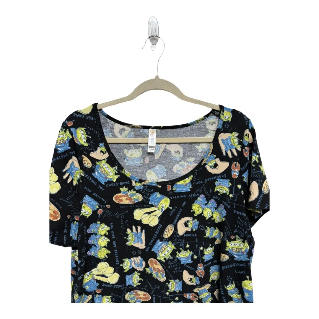 Disney Toy Story The Claw Aliens Black LulaRoe Classic Tee Size XL Womens - Image 2