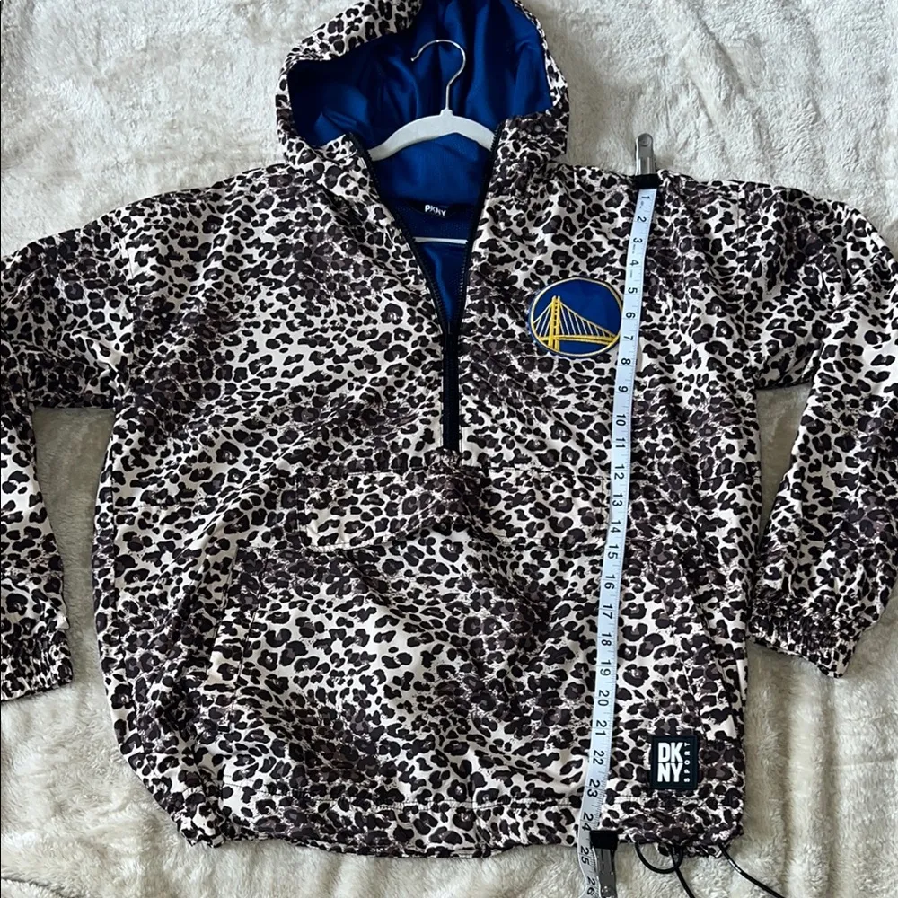 Golden State Warriors Jacket  DKNY Leopard Print with‎ Blue Lining - Image 8