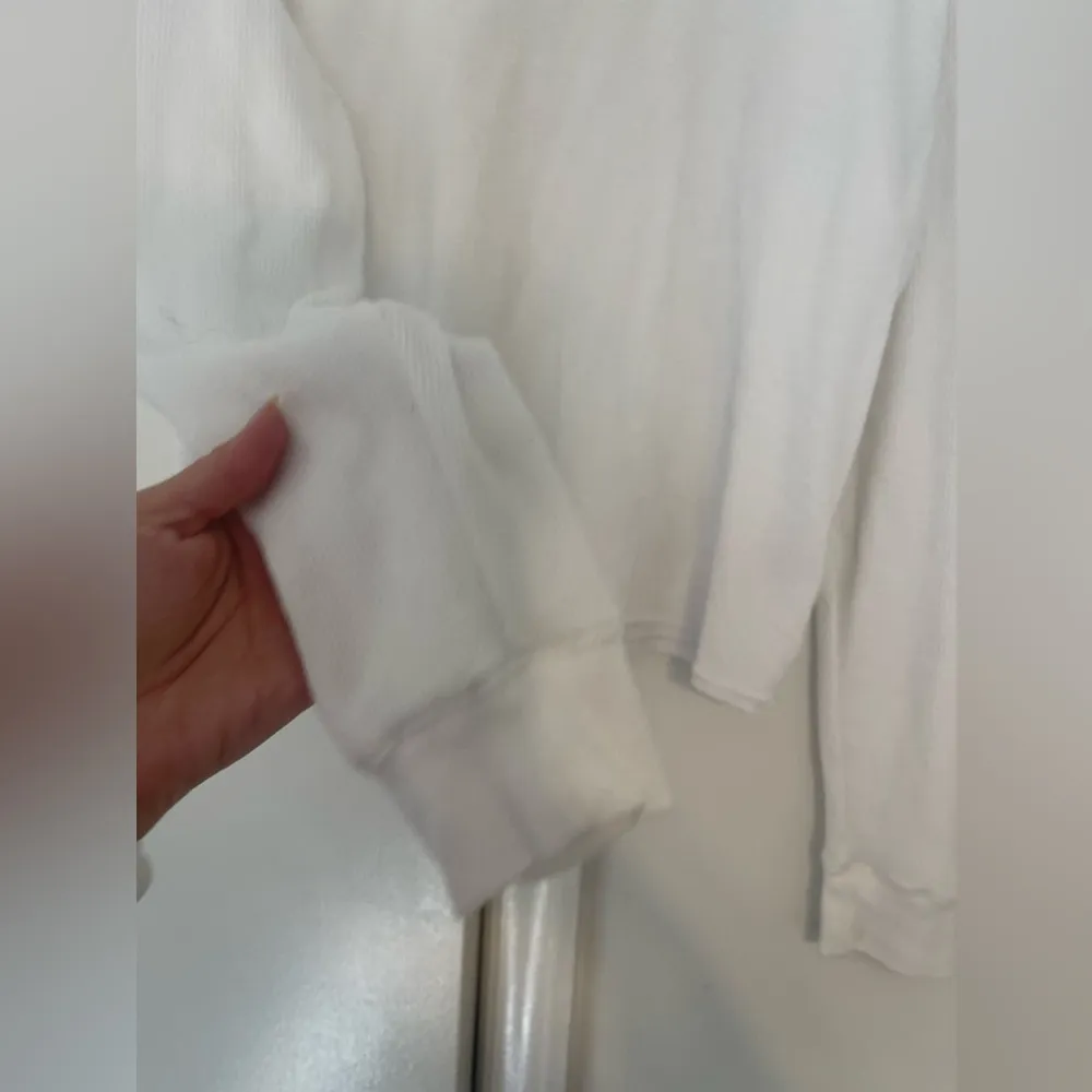 | white waffle knitted thermal - Image 2