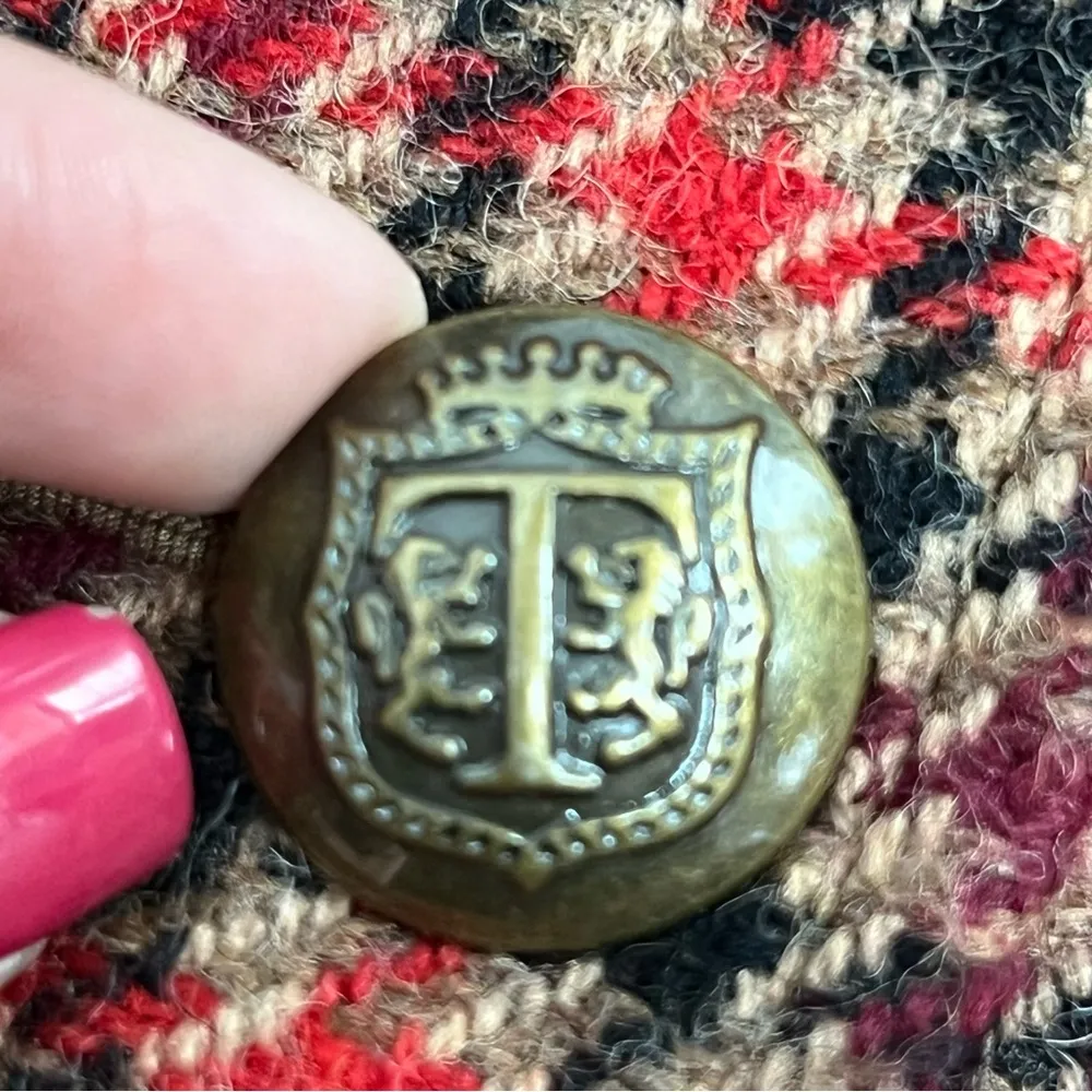 Talbots 8p Aberdeen Houndstooth Check Wool Blend Blazer Two Button Career - Image 3