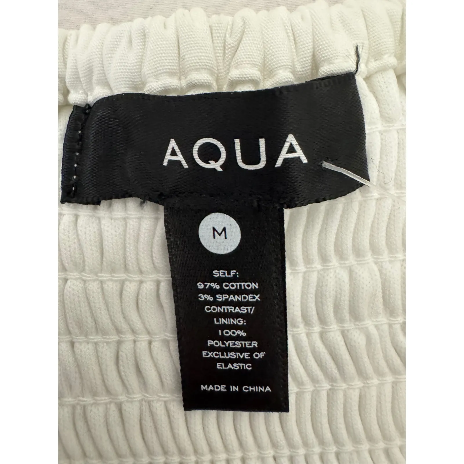 AQUA White Sleeveless Mini Dress Square Neck Party Cocktail Scalloped‎ Hem - Image 8