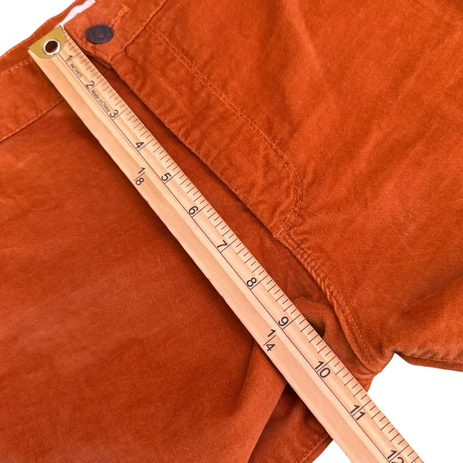 Forever 21 High Rise Corduroy Pants Womens XS‎ Orange Retro BOHO Chic Rustic - Image 9