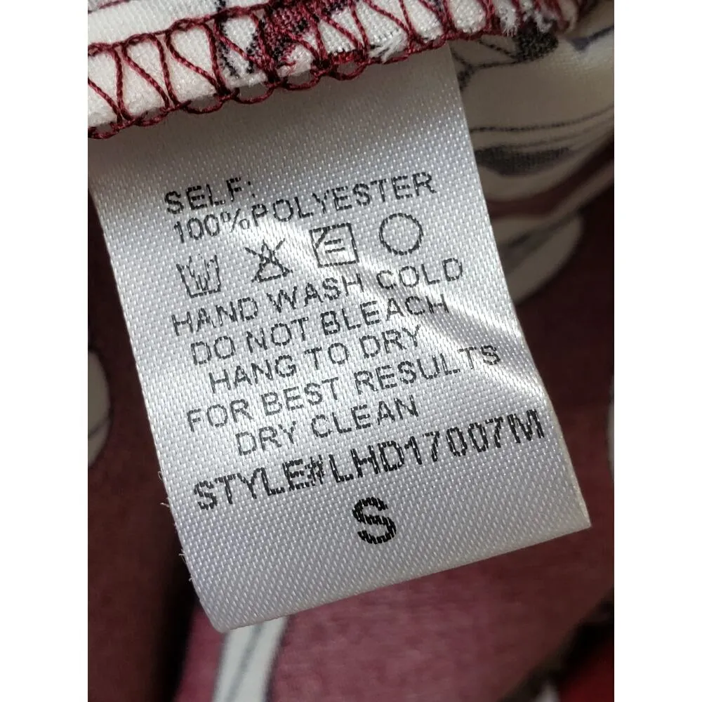 Love + Harmony Knee Length Mini Dress Womens Small Multi Floral Pleated Ruffle - Image 6