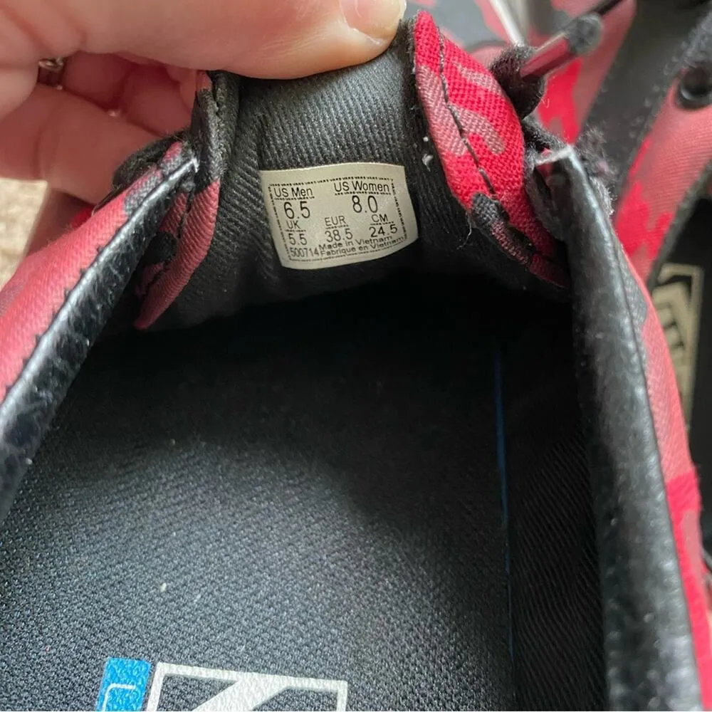 Vans Ultra Cush Red Camo Sneakers Size 8 - Image 5