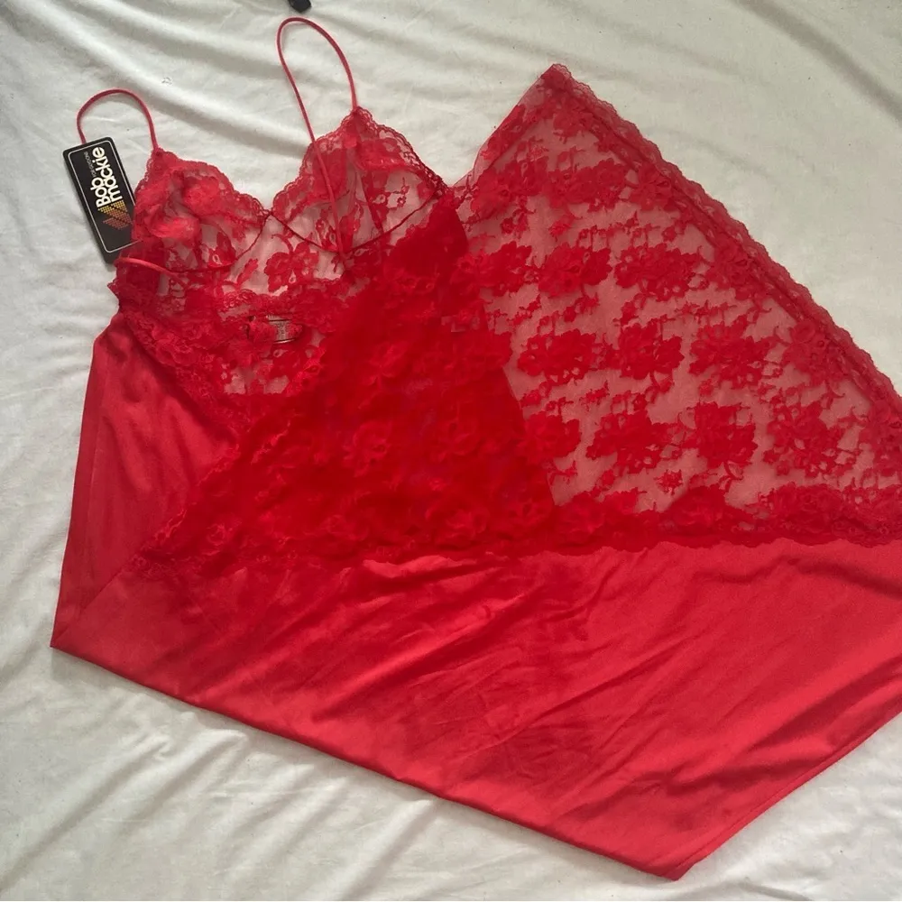 Vintage NWT Bob Mackie for Glydons Lace Slip Dress Old Hollywood Glam Lingerie M - Image 11