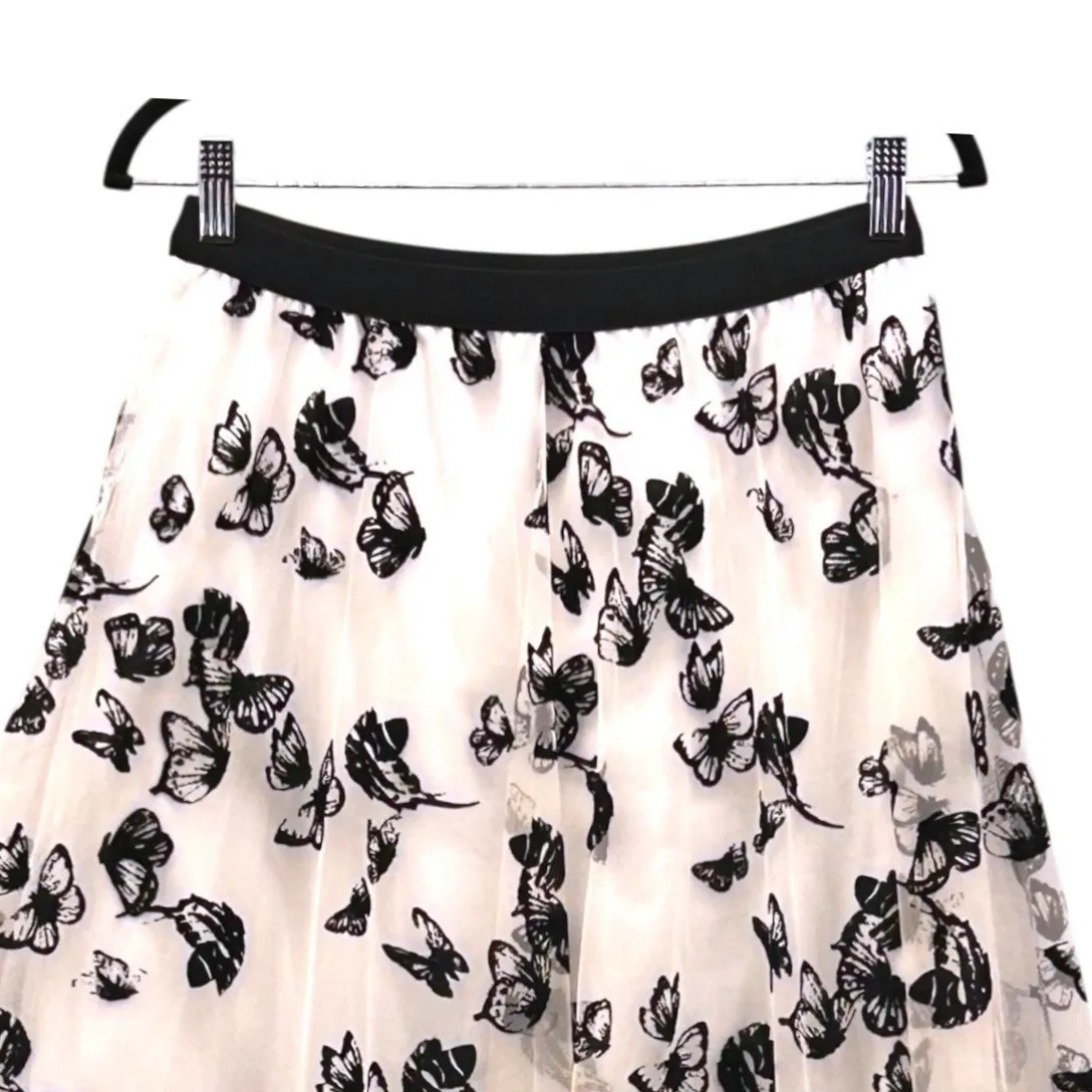 Fairy Butterfly Chiffon Skirt Large White - Image 3