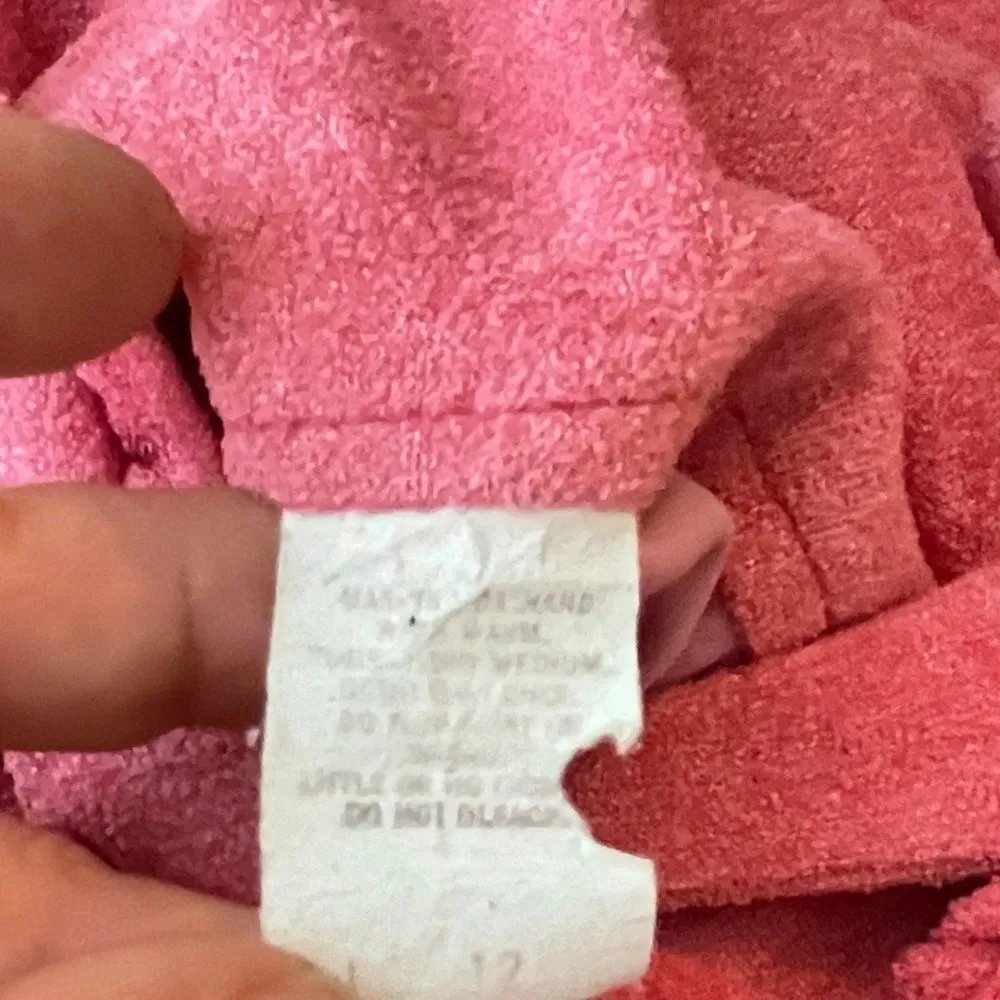 Vintage‎ Terry Cloth Dress Pink Size 12 - Image 6