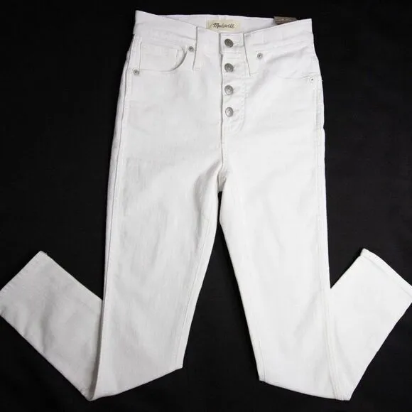 NEW 10" High-Rise Skinny Crop Jeans in Pure‎ Whit, 24 - Image 7