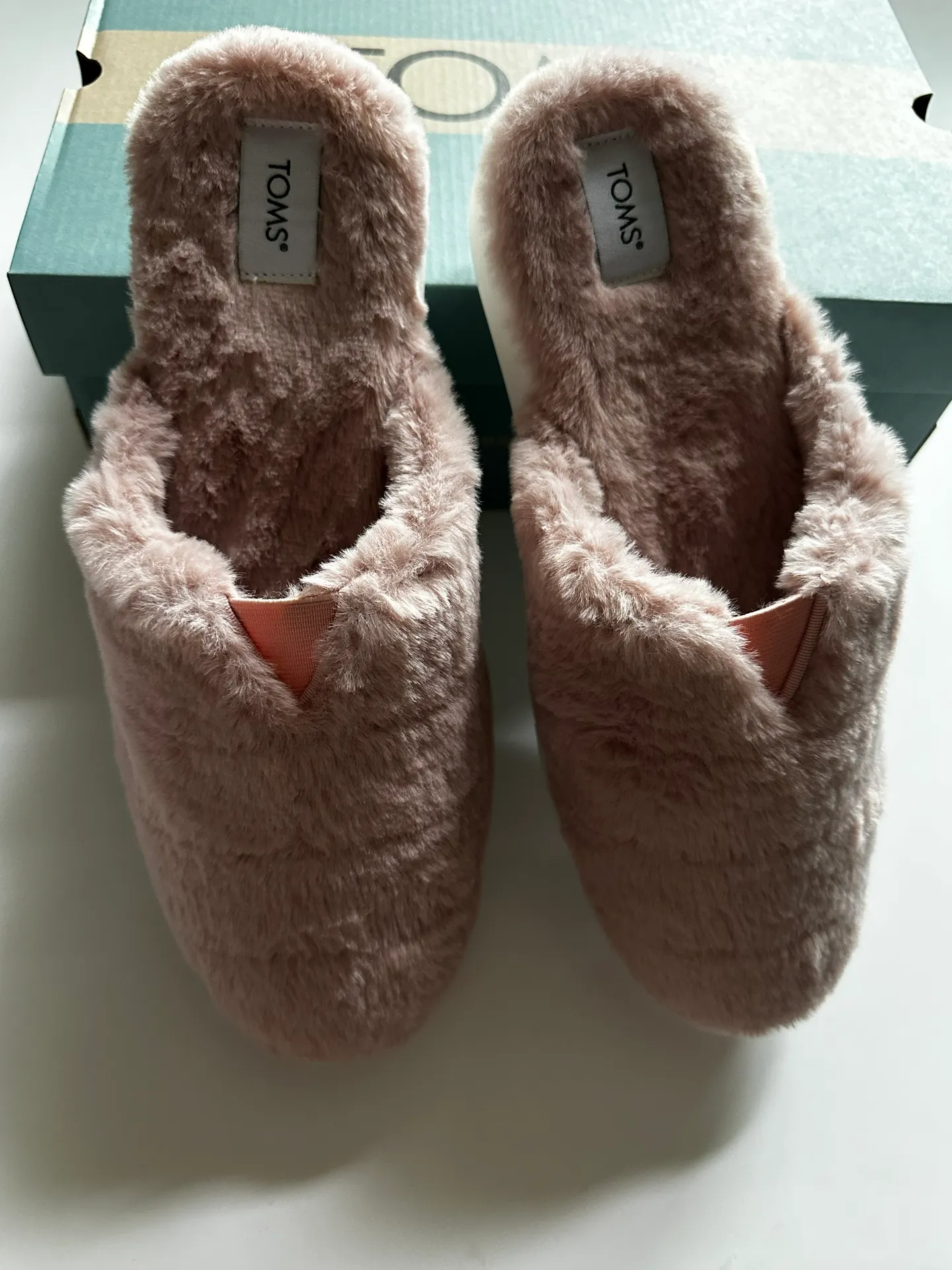 Fluff Slippers Alpargata Mallow Mule Pink Rose Smoke Faux Fur Women NEW 9.5 - Image 7