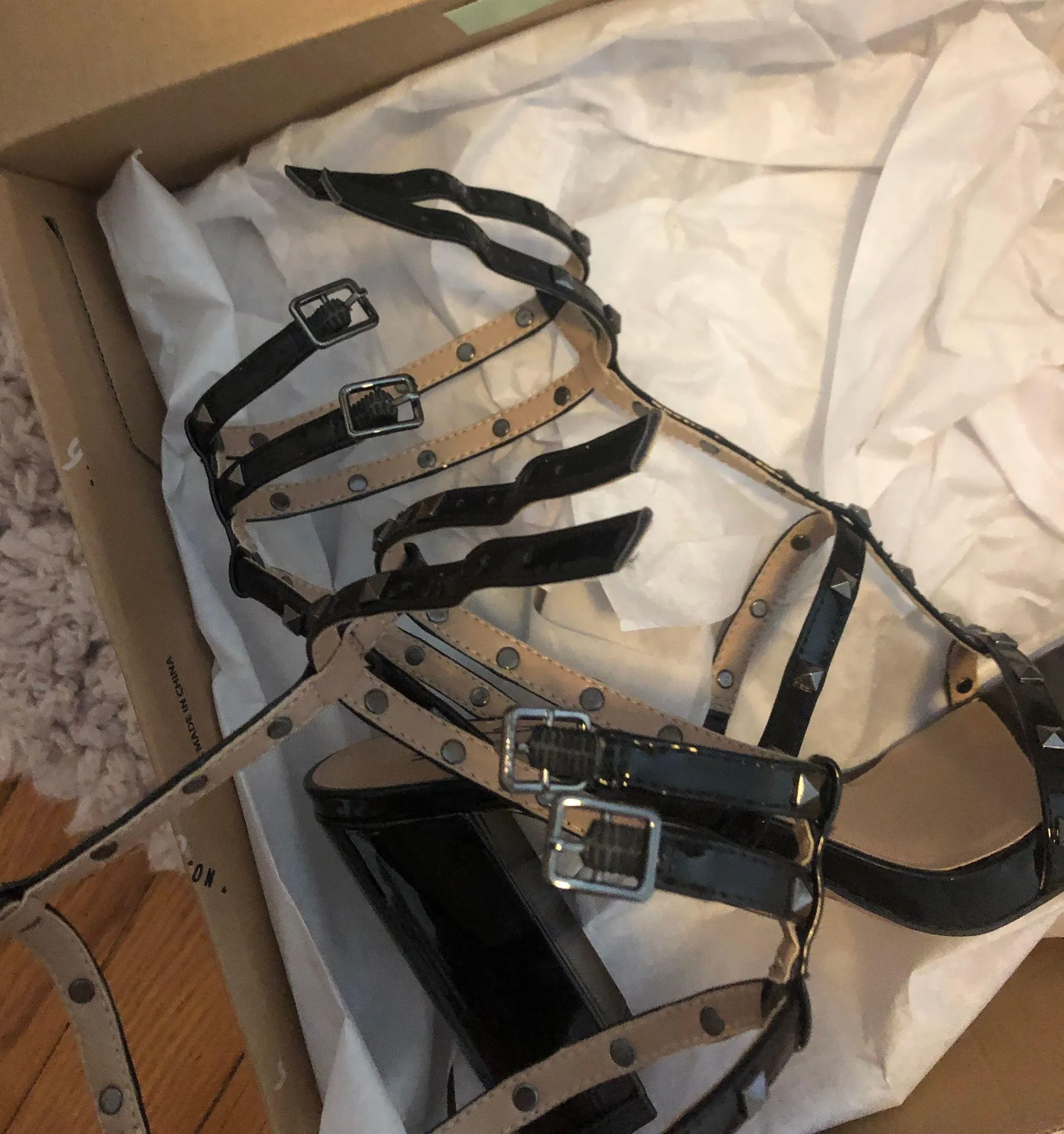 mix no. 6 Black Studded Block Heel - Image 6