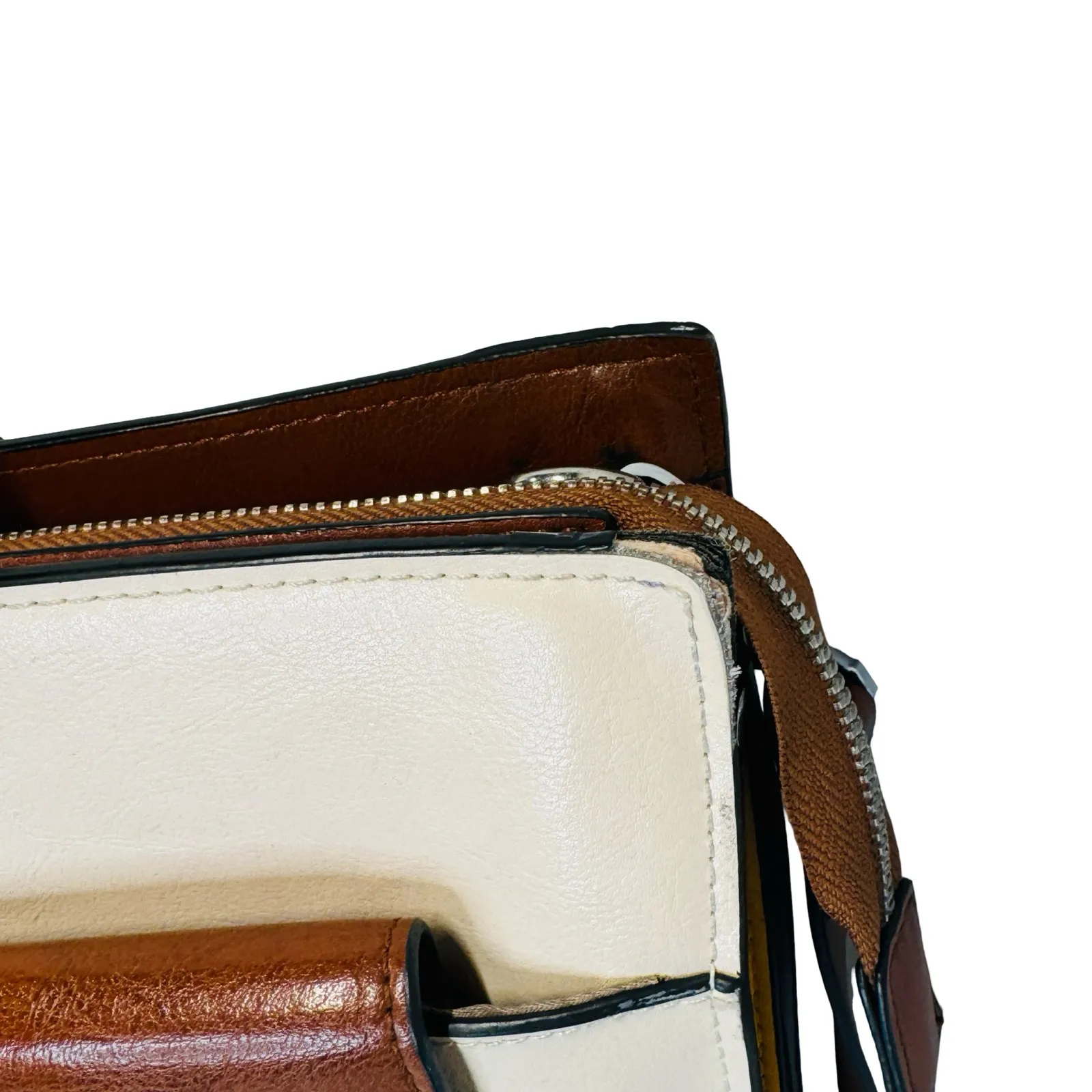 Bostanten Leather Laptop Tote Briefcase Work Bag Multi Compartment Shoulder Bag Brown - Image 9