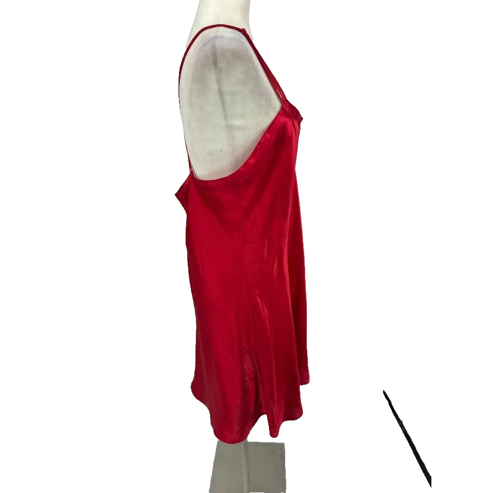 Vtg Inner Most Red Silky Nightie Lingerie Negligee Nightgown Size L Sexy Wedding Size L - Image 6