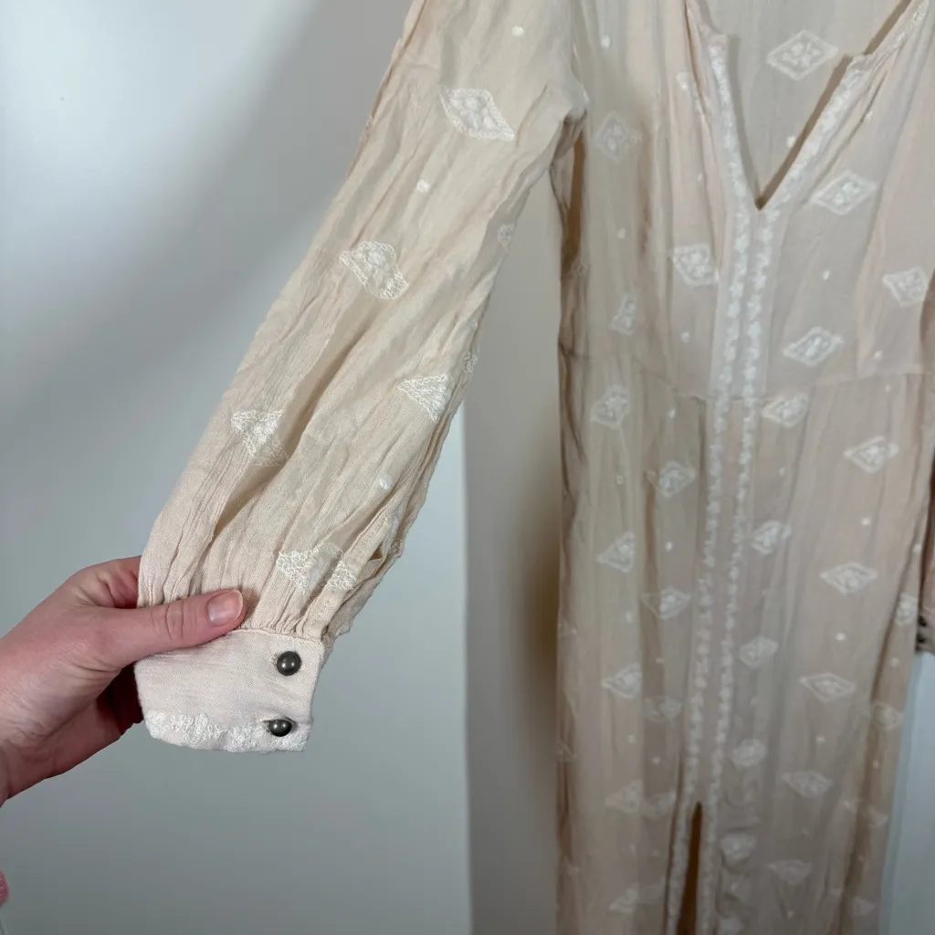 Free People Lily of the Valley Midi Maxi Dress Size Large Whimsical Prairie - Image 6