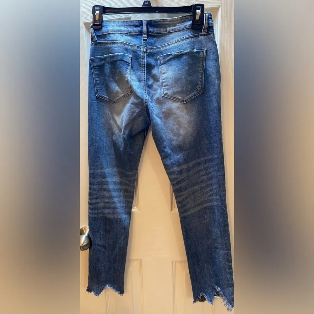 Indigo Rein | Skinny Cropped Ankle Length Denim Jeans, Size 5 Juniors - Image 3