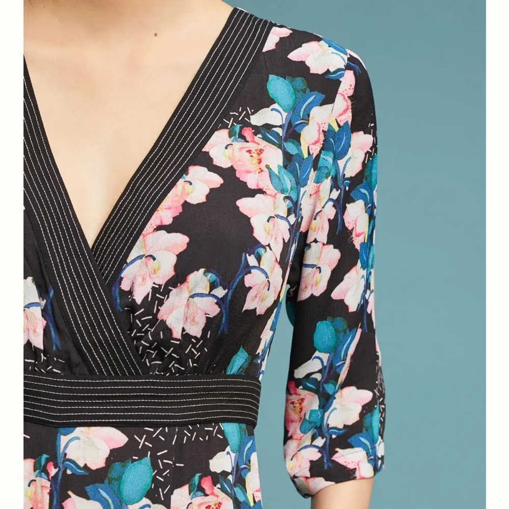 Anthropologie X Bl^nk London Montage Floral Wide Leg Jumpsuit 3X Boho Bohemian - Image 8