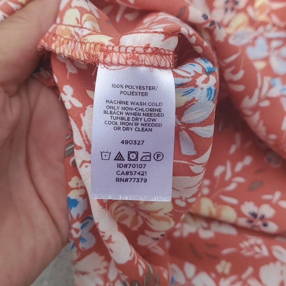 Loft Floral Print Sleeves V-Neck Blouse - Image 11