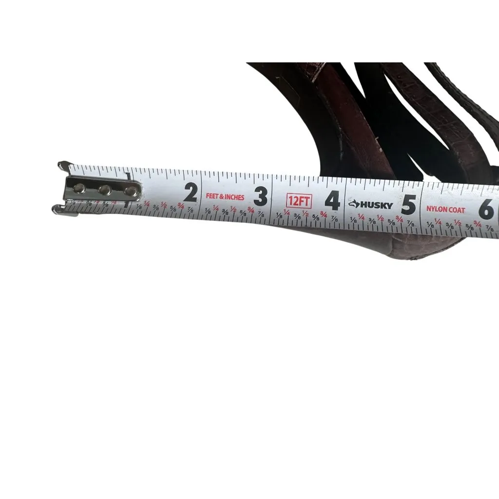 AREZZO Brown Leather Platform Sandals Heels Size US 6 - Image 9